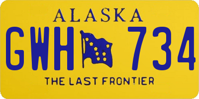 AK license plate GWH734