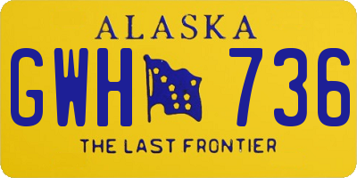 AK license plate GWH736