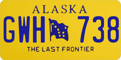 AK license plate GWH738