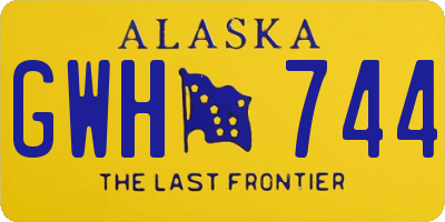 AK license plate GWH744