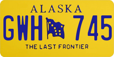 AK license plate GWH745