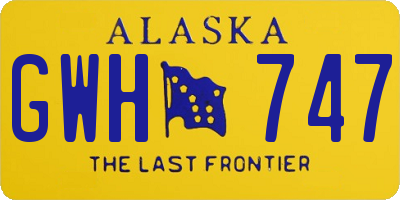 AK license plate GWH747