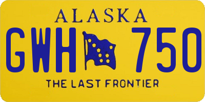 AK license plate GWH750