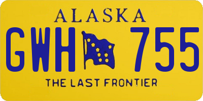 AK license plate GWH755