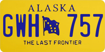 AK license plate GWH757