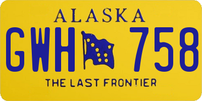 AK license plate GWH758