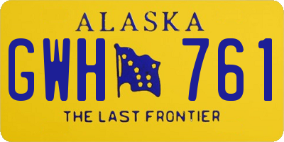 AK license plate GWH761
