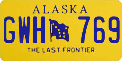 AK license plate GWH769
