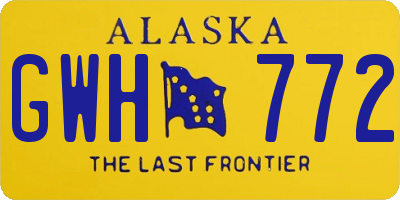 AK license plate GWH772