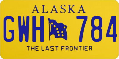 AK license plate GWH784