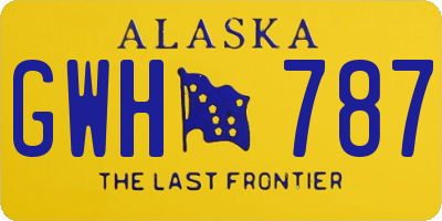 AK license plate GWH787