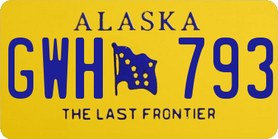 AK license plate GWH793