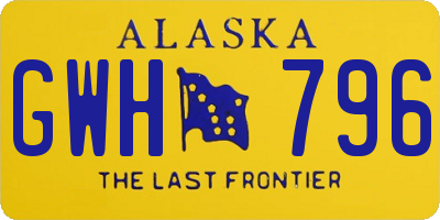 AK license plate GWH796