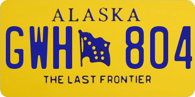 AK license plate GWH804