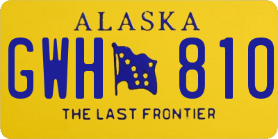 AK license plate GWH810