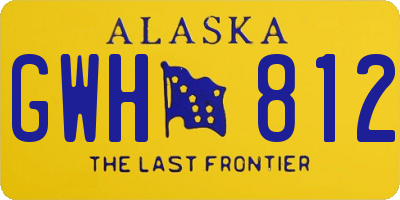 AK license plate GWH812