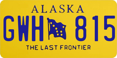 AK license plate GWH815