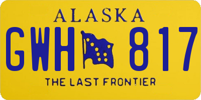 AK license plate GWH817