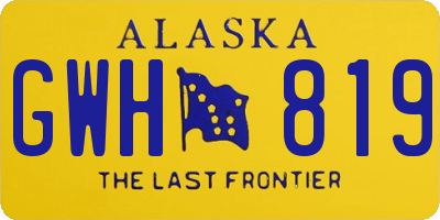 AK license plate GWH819