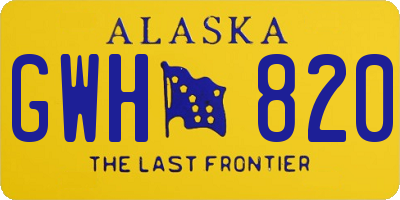 AK license plate GWH820