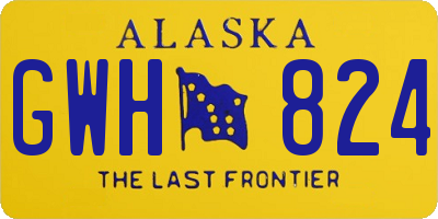 AK license plate GWH824