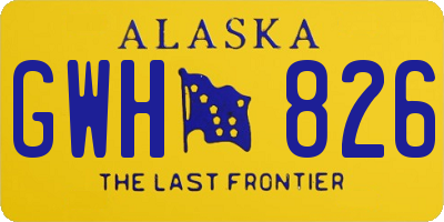 AK license plate GWH826