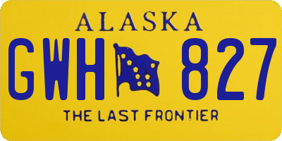 AK license plate GWH827