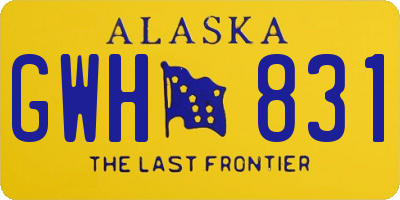 AK license plate GWH831