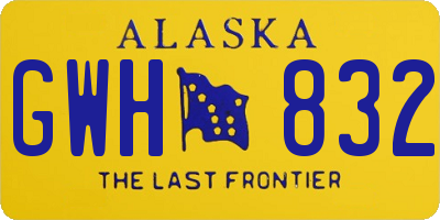 AK license plate GWH832