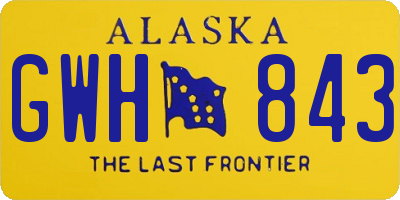 AK license plate GWH843