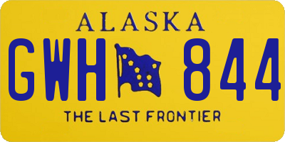 AK license plate GWH844