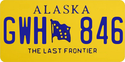 AK license plate GWH846