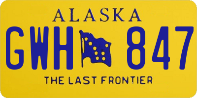 AK license plate GWH847
