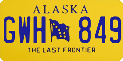 AK license plate GWH849