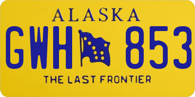 AK license plate GWH853