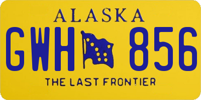 AK license plate GWH856