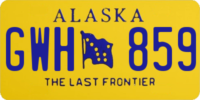 AK license plate GWH859