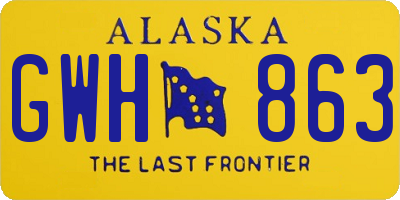 AK license plate GWH863