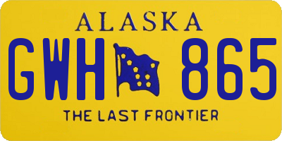 AK license plate GWH865