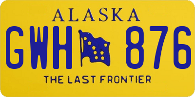 AK license plate GWH876