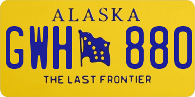 AK license plate GWH880