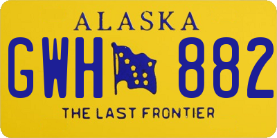 AK license plate GWH882
