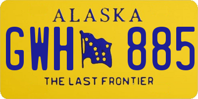 AK license plate GWH885