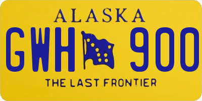 AK license plate GWH900