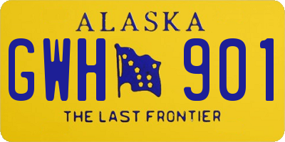 AK license plate GWH901