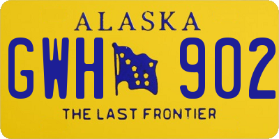 AK license plate GWH902