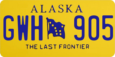 AK license plate GWH905