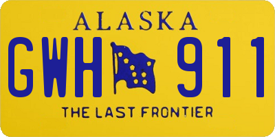 AK license plate GWH911