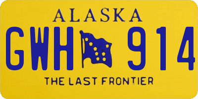 AK license plate GWH914