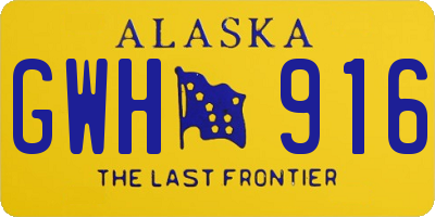 AK license plate GWH916